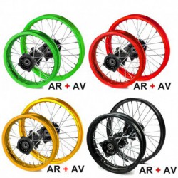 Roues AV&AR dirt rouge